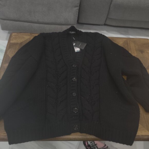 Dolce & Gabbana cashmere and wool cardigan size 44 New OVERSIZED $2968 - Picture 1 of 6